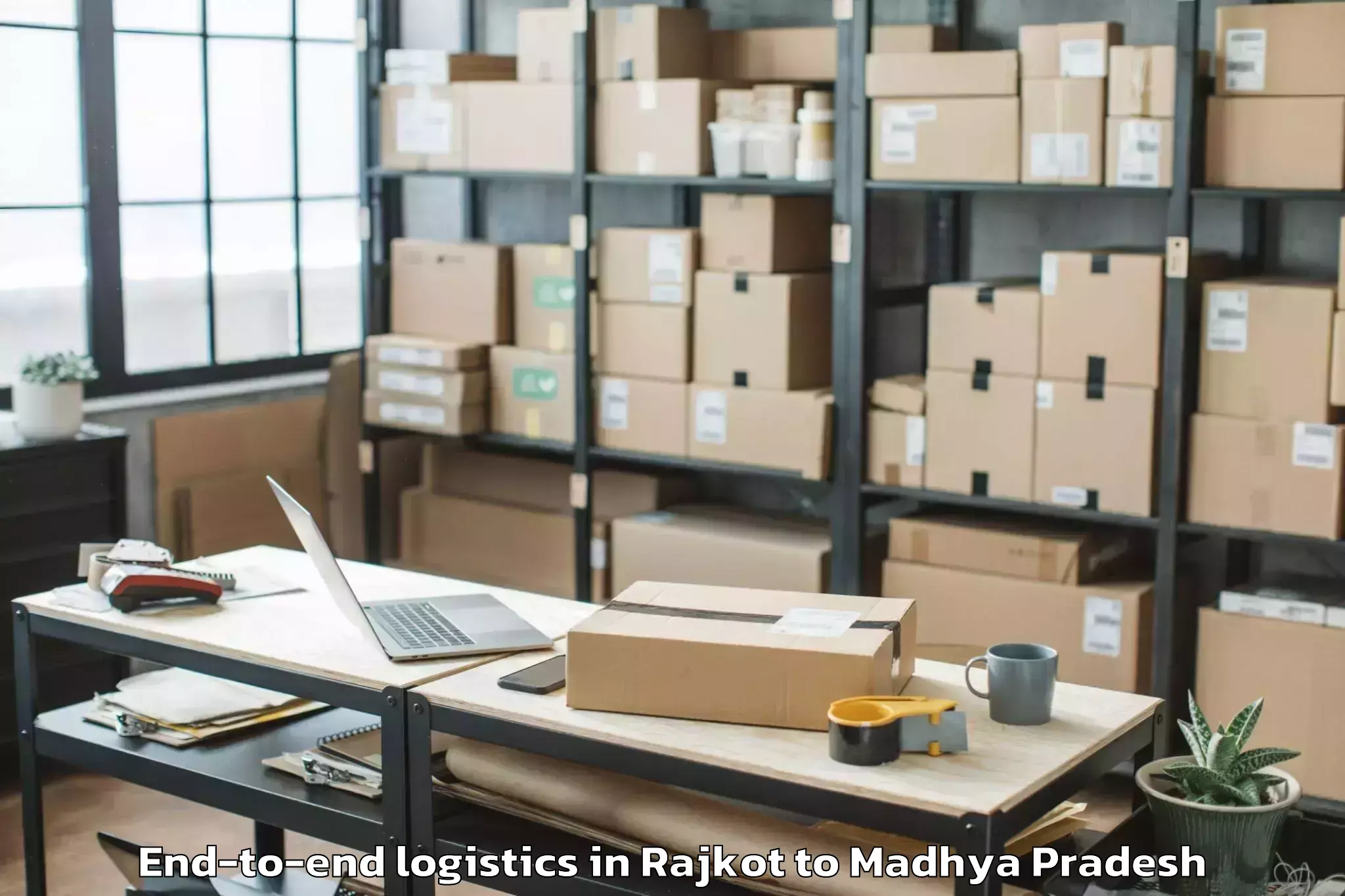 Professional Rajkot to Indore Airport Idr End To End Logistics